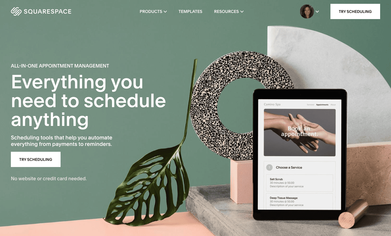 جدولة Squarespace