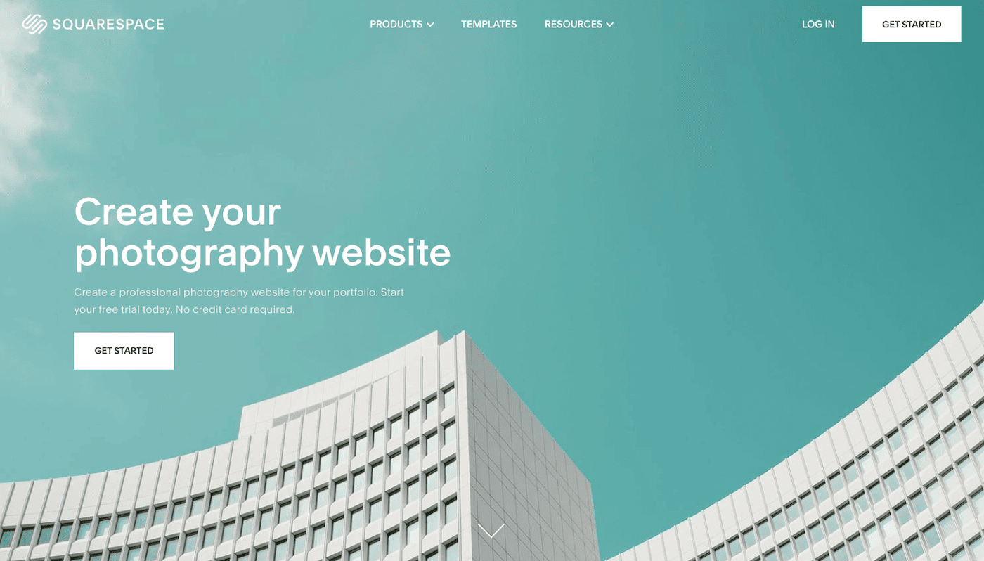 site de photographie squarespace