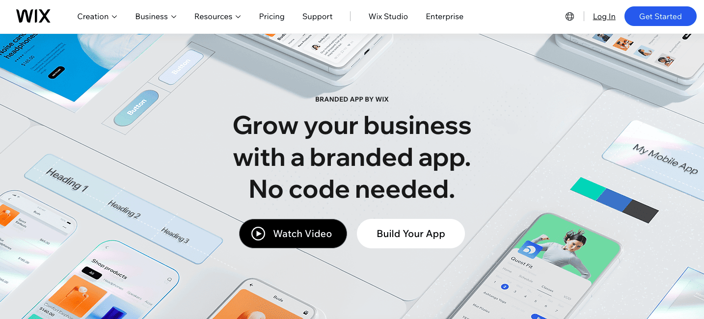 Wix 品牌應用程式