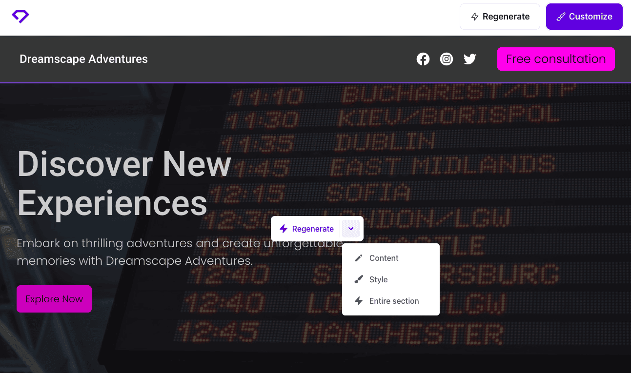 diseño de sitio web ai duradero