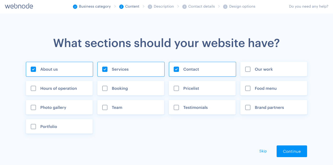 ส่วน webnode ai