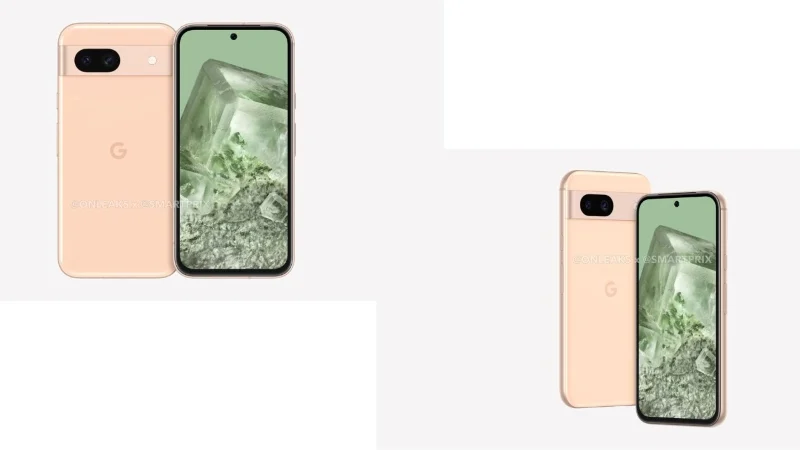 google pixel 8a renders (onleaks & smartprix)