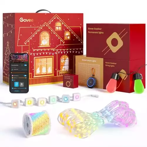 ホリデーシーズンの照明をスマートライトでやったのですが、とても素晴らしかったです Govee christmas lights set