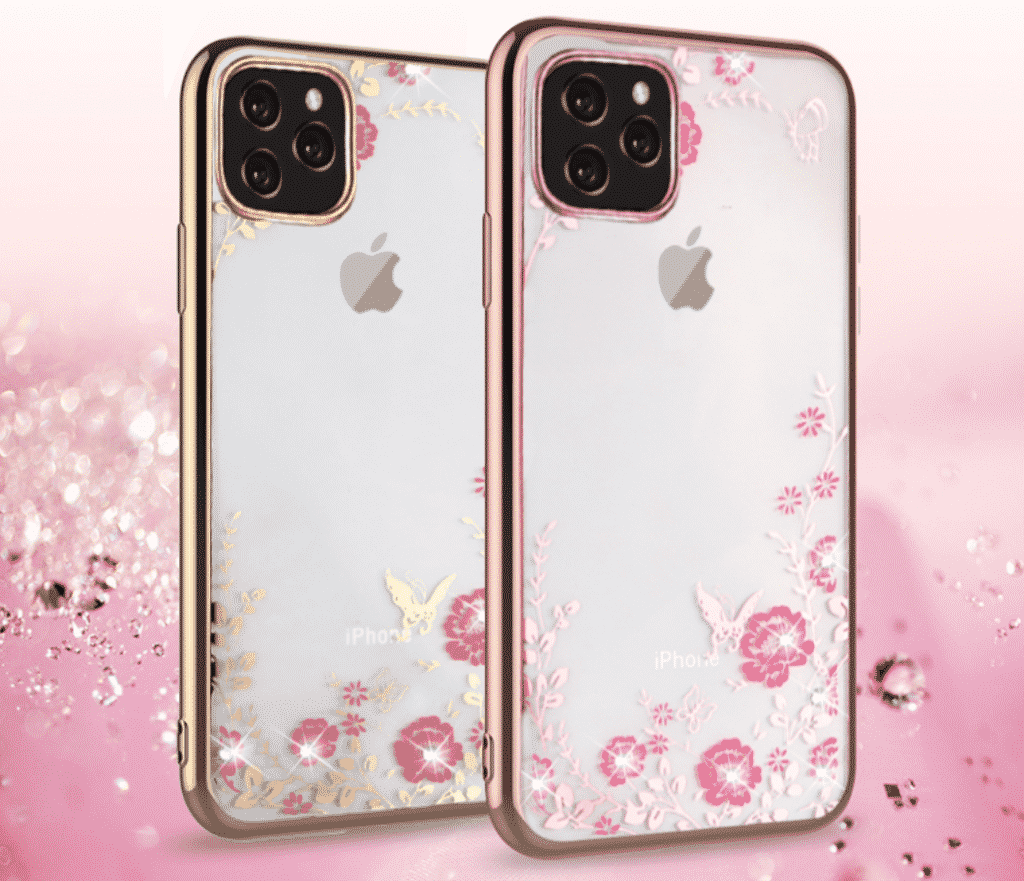 Esta funda para iPhone 11 Pro Max es una de las mejores para las chicas que buscan una funda transparente con algunas flores.