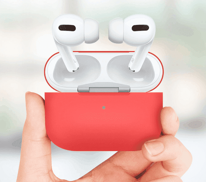 Это силиконовый противоударный чехол для AirPods Pro.