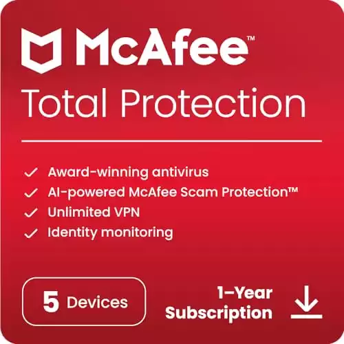 最好的防毒軟體(2024 年) Mcafee total protection 2024 ready