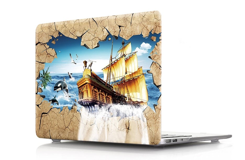 MacBook Pro 2019 13 inç için HD Desenli Sert Kılıf