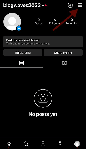 pilih tiga garis horizontal