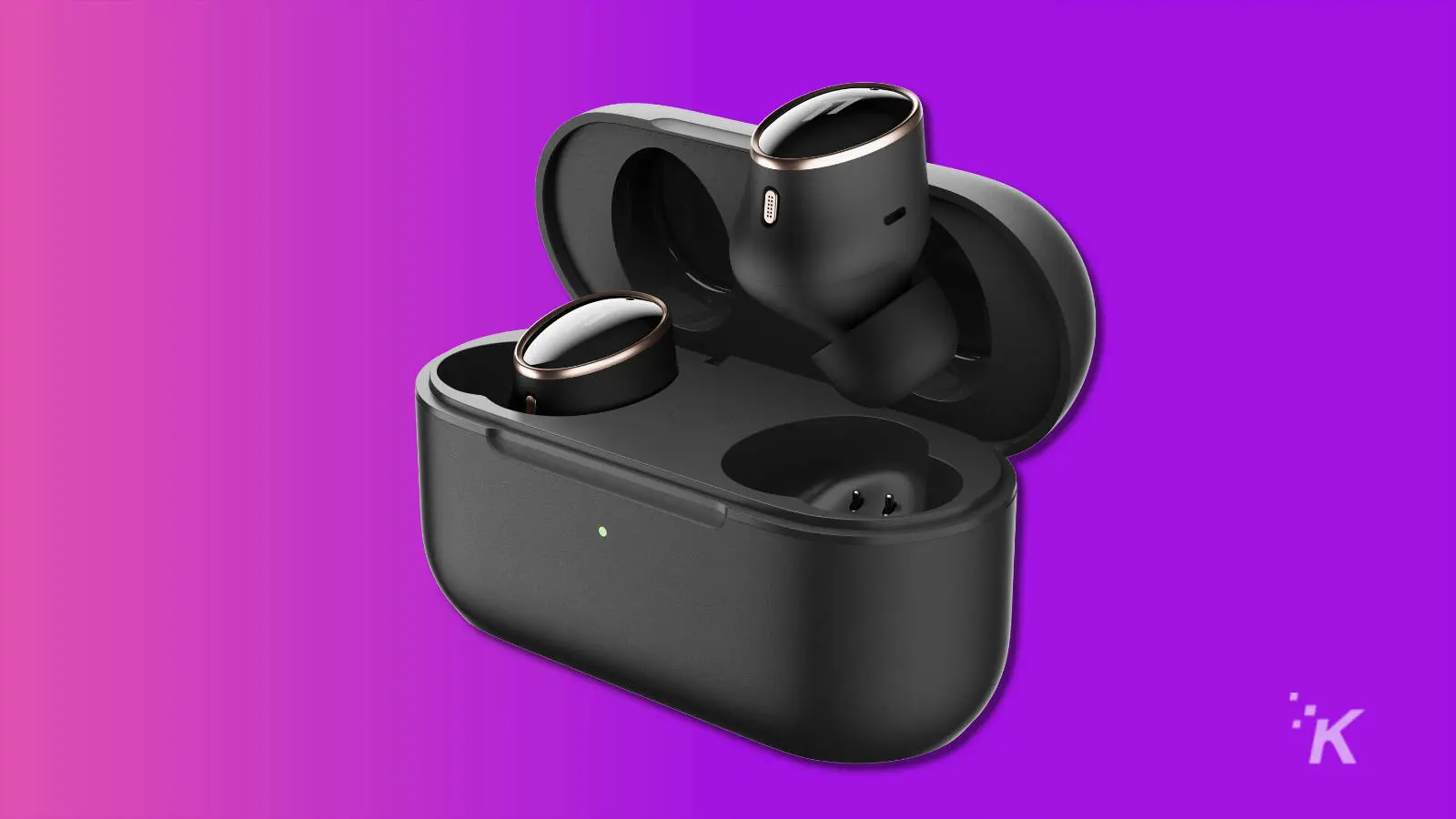 los mejores auriculares inalámbricos (2024) 1more evo earbuds on purple background