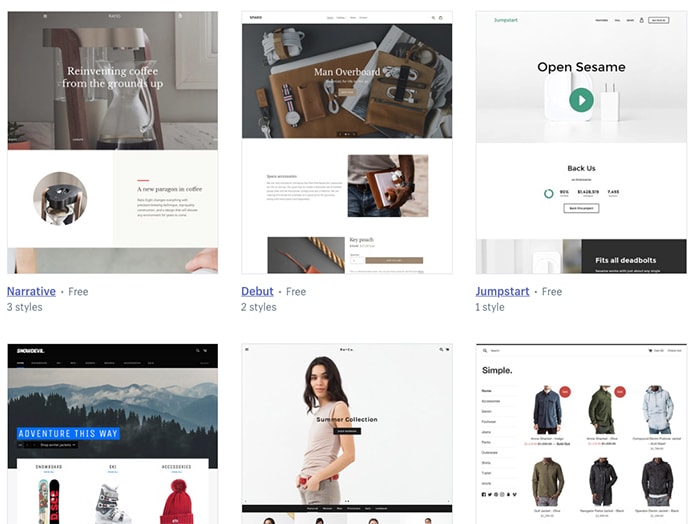 무료 Shopify 테마