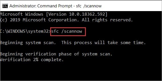 Command Prompt Open and Then Enter SFC-Scannow Command and Again Hit Enter