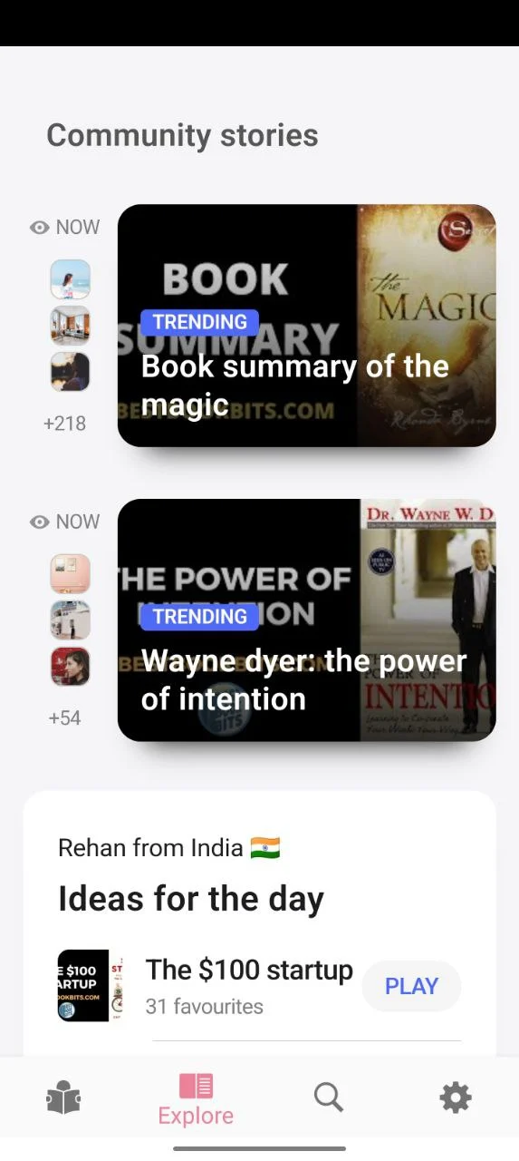 book summary app screenshots
