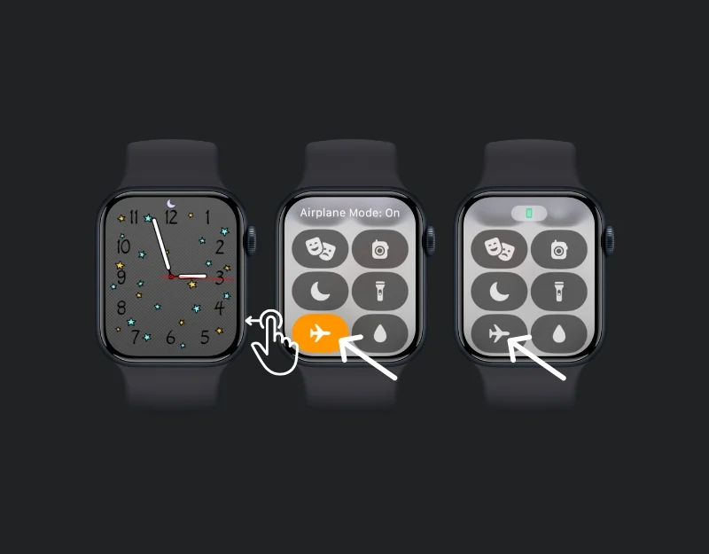 how to turn off airplane mode on apple watch