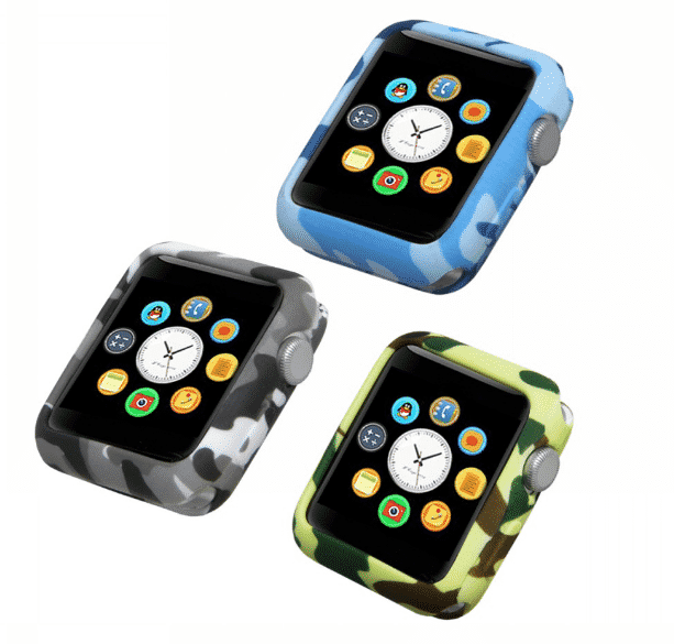 Bu, 44 mm ve 40 mm Apple Watch Series 5 için Kamuflaj Yumuşak Kılıf.