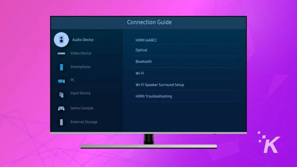 So verwenden Sie Airpods auf PS5, PS4 oder PS3 Open the bluetooth settings on your samsung tv