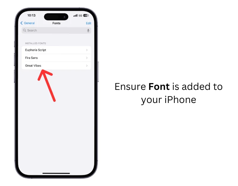 added fonts on iphone