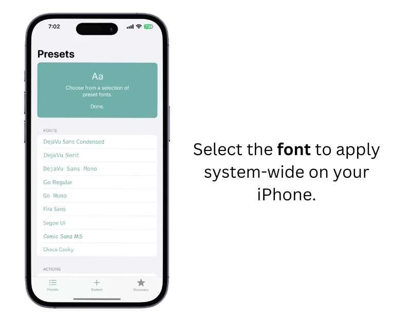 select the font and apply system wide