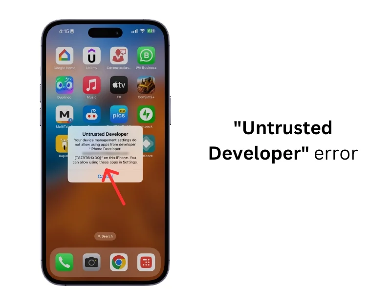 untrusted developer
