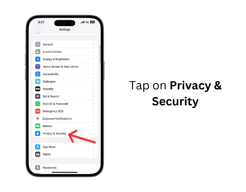 iphone settings privacy and security
