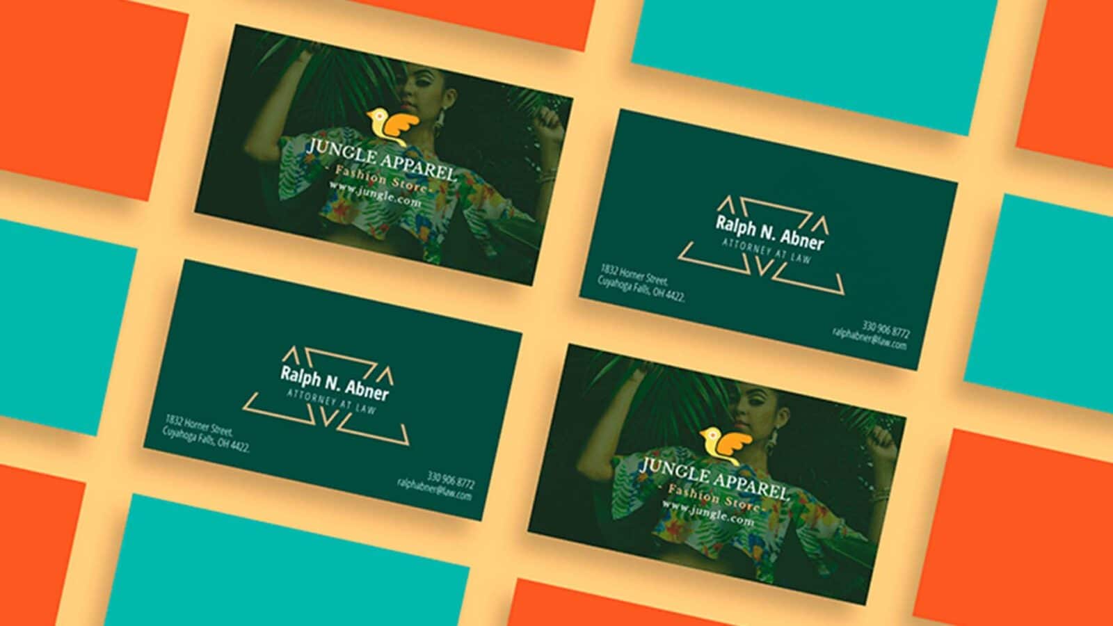 解锁您的品牌标识:如何免费创建徽标 Business card designs