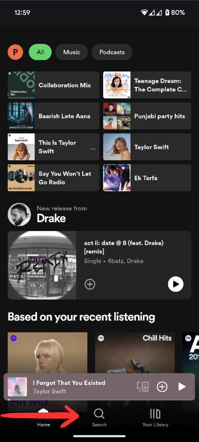 create spotify blend from search icon 1