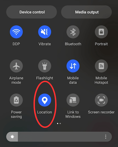 Turning on location services on Android