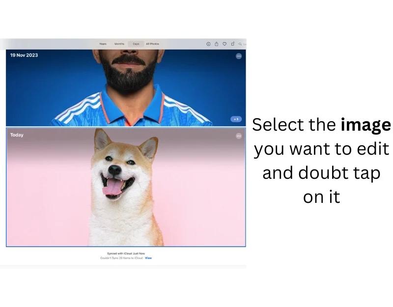 select the image you want to edit