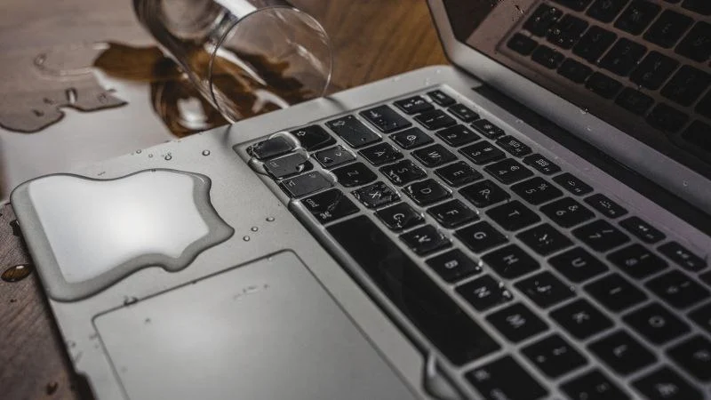 water spilled on macbook