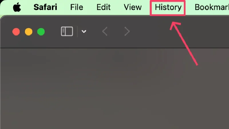 history icon in mac status bar