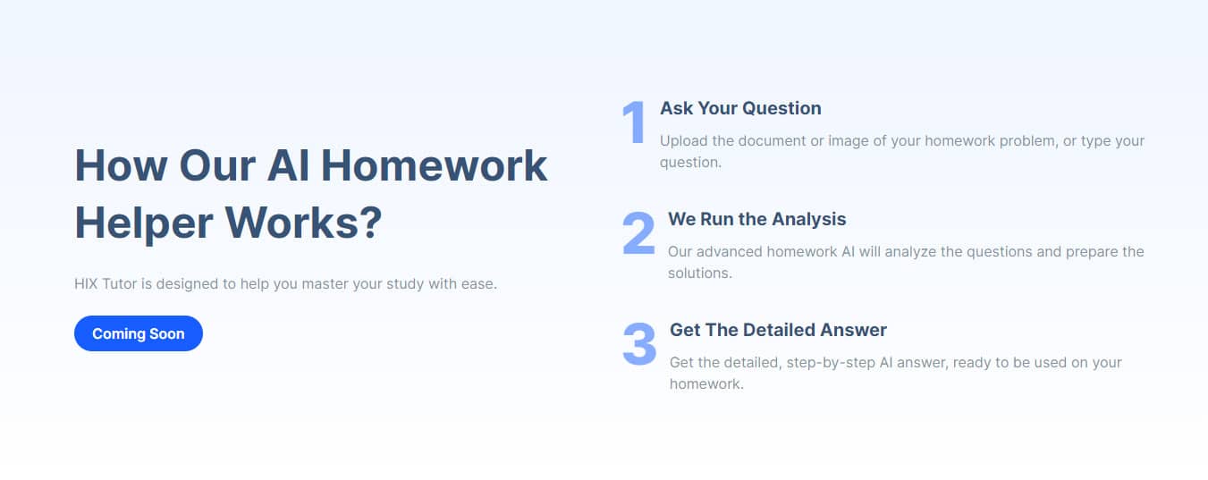 hix tutor: l'aiutante per i compiti più intelligente per tutte le materie Hix ai homework helper
