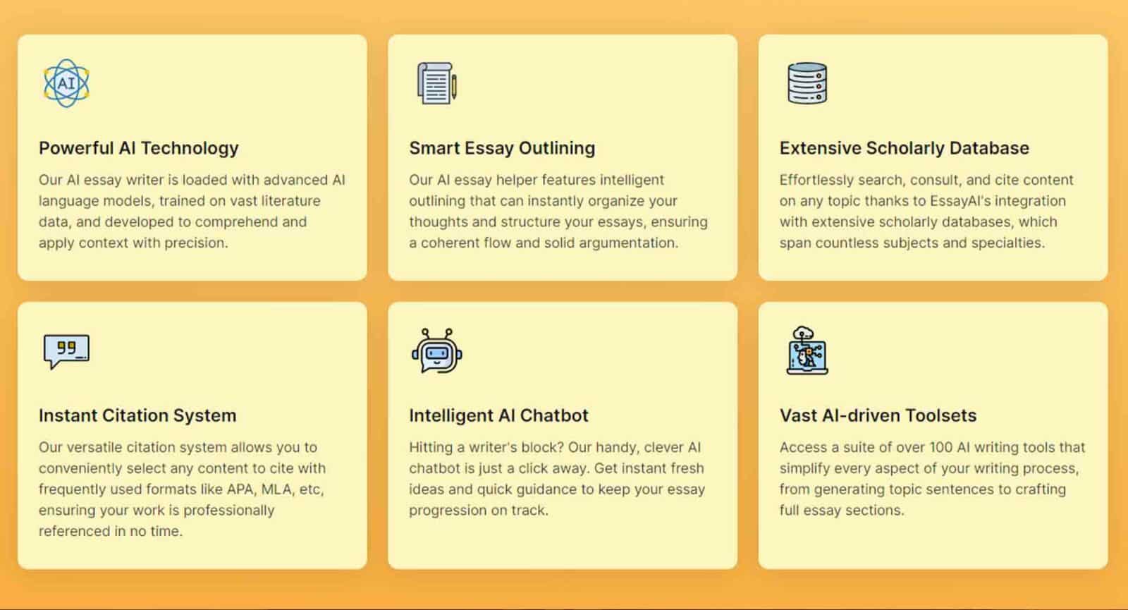 Essay ai writer features