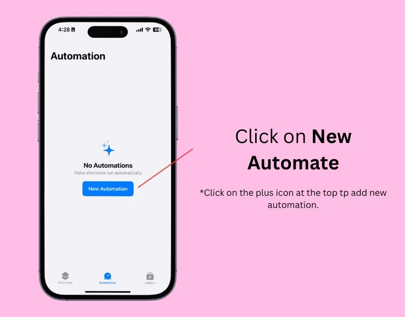 click on the new automation