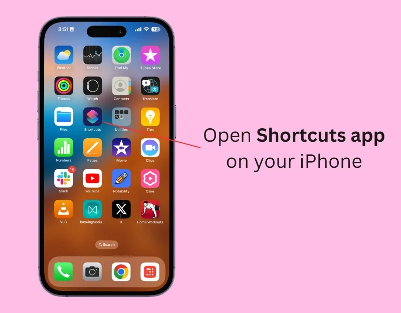 shortcuts app on iphone
