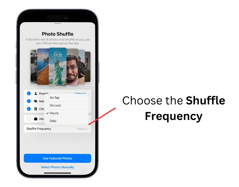 choose shuffle frequency