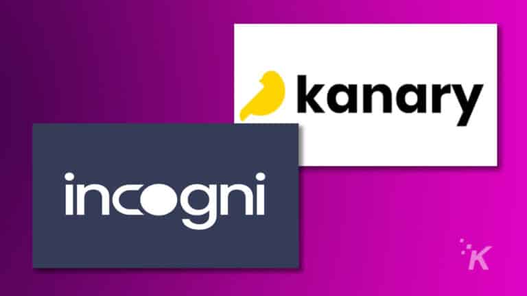 Incogni kanary logos in purple background