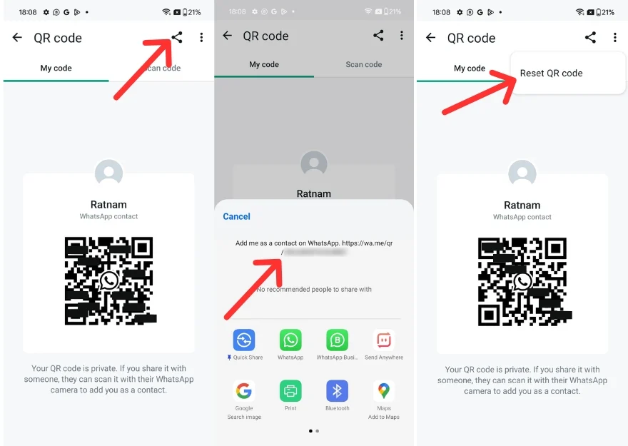 generate qr code link on android