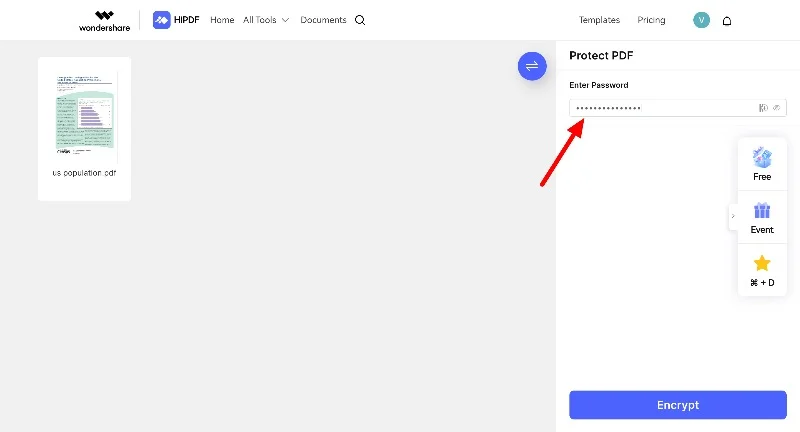 locking pdf with a passcode