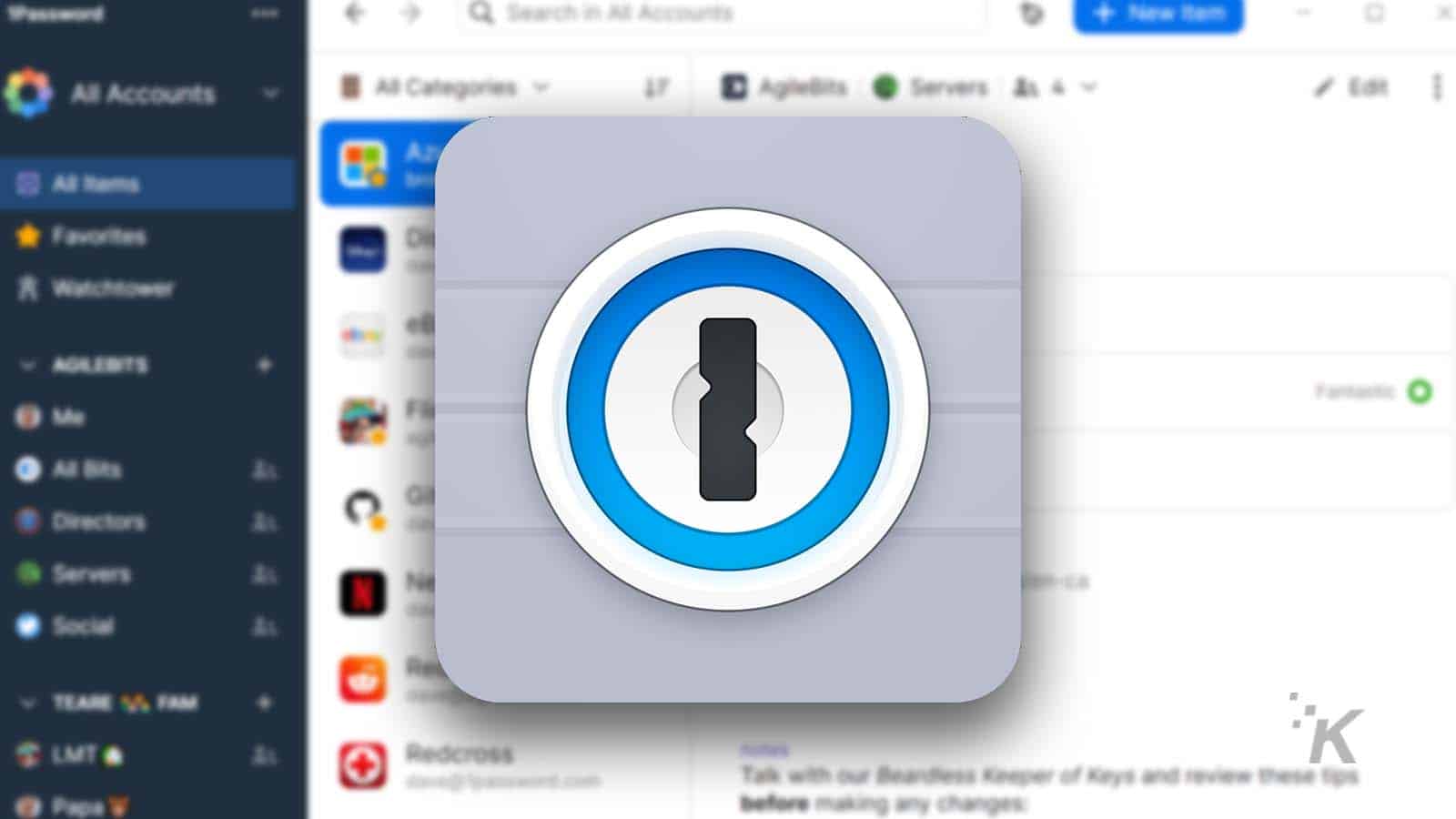 at&t ค้นพบการละเมิดข้อมูลที่มีอายุห้าปีซึ่งส่งผลกระทบต่อคนนับล้าน 1password logo icon and blurred background