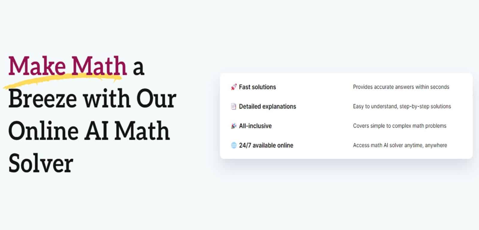 un examen approfondi d'Aimath : le solveur d'IA mathématique le plus efficace pour un apprentissage amélioré des mathématiques Aimath solutions
