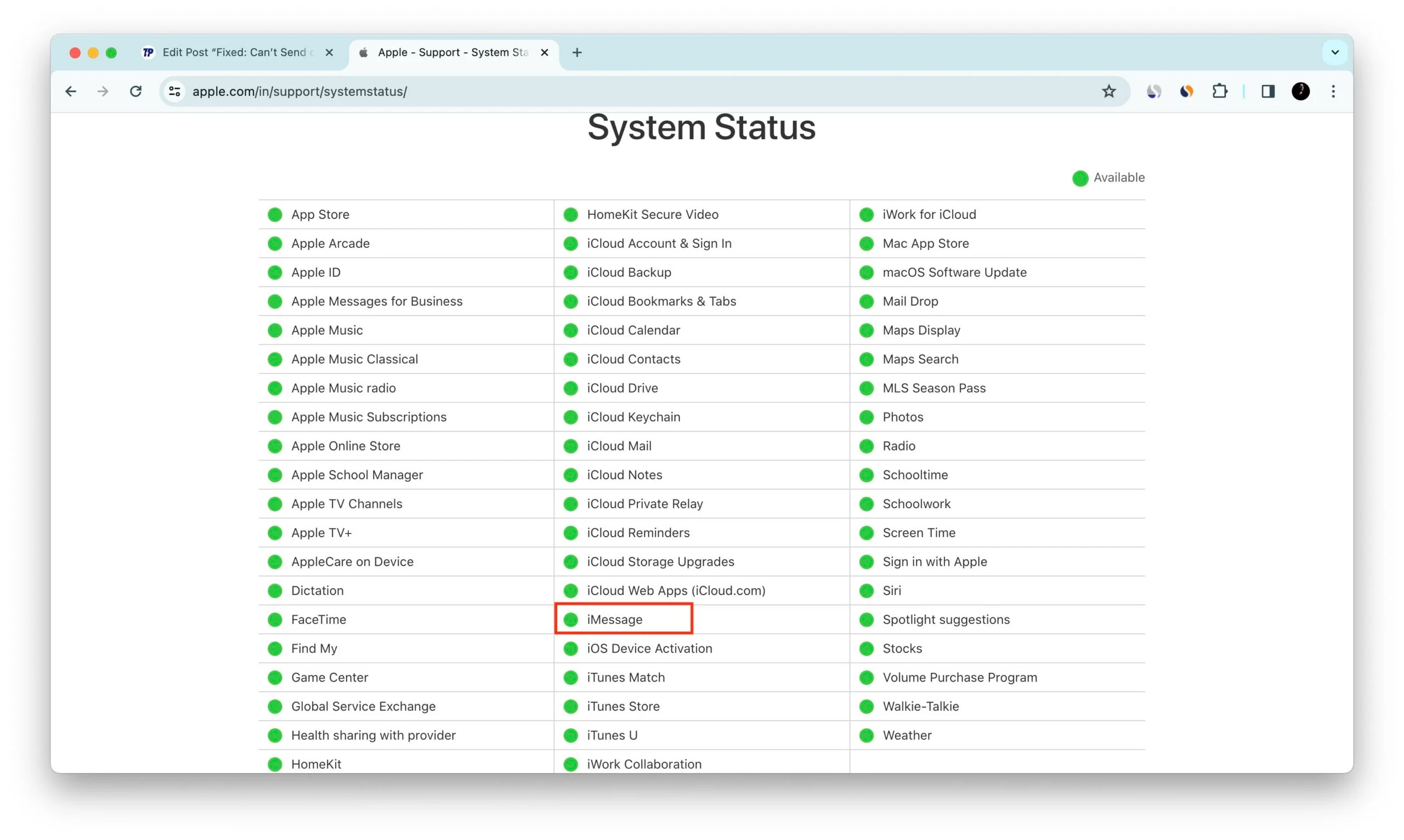 check system status