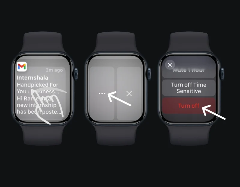 how to turn off notifications on the apple watch