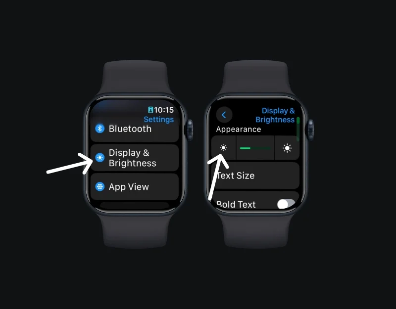 how to decrease brightness on apple watch