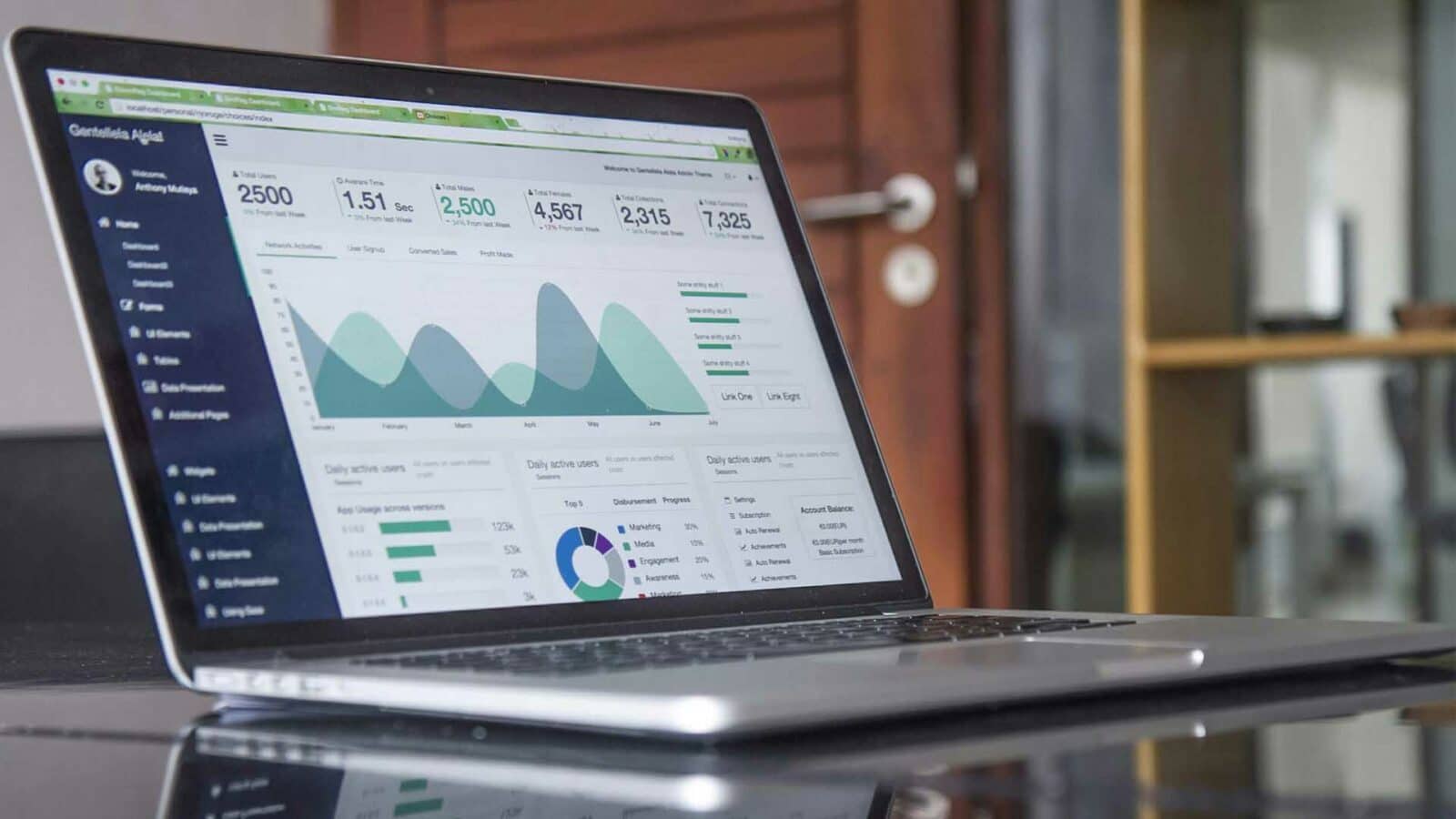 pengumpulan data memanfaatkan wawasan untuk kesuksesan bisnis Data collection on laptop