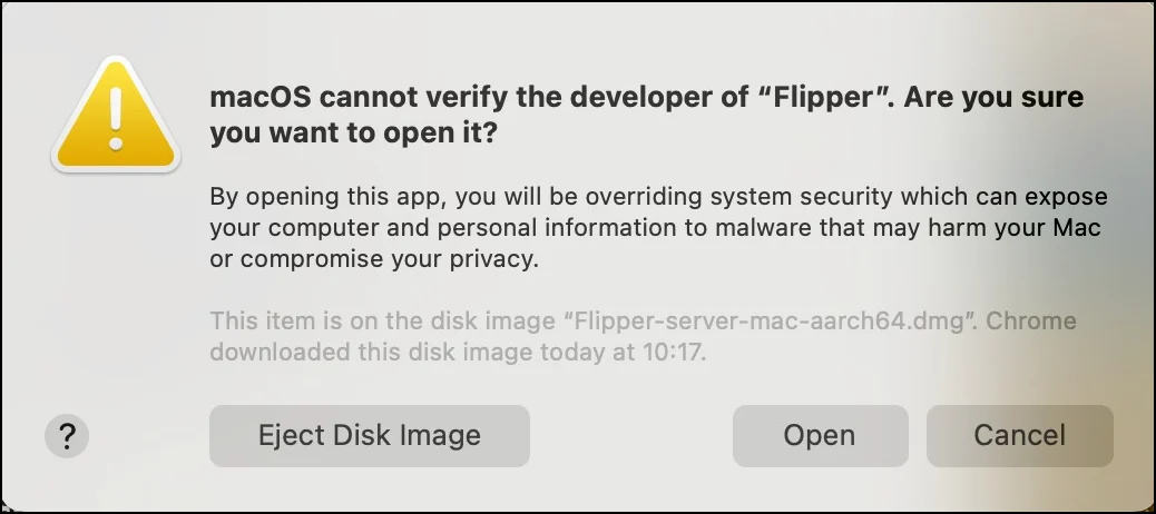 macos open app confirm error