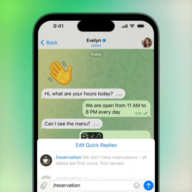 Telegram Business: Răspuns rapid