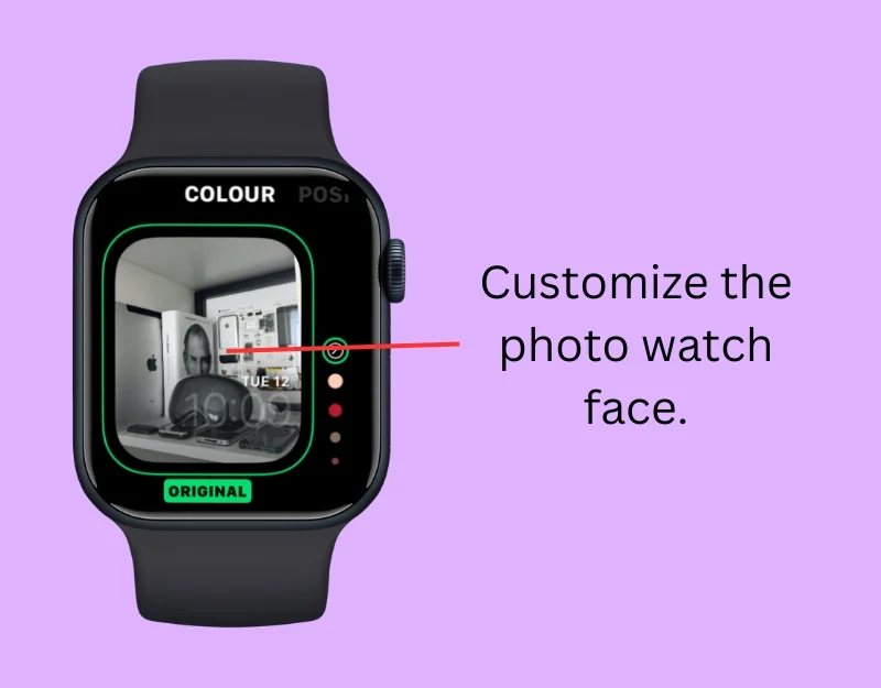 customize the photo watch face