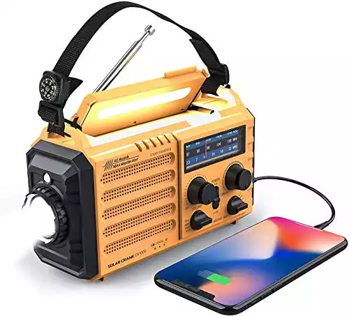 เทคโนโลยีการเอาตัวรอดที่ดีที่สุด (2024) Raynic 5000 solar hand crank radio