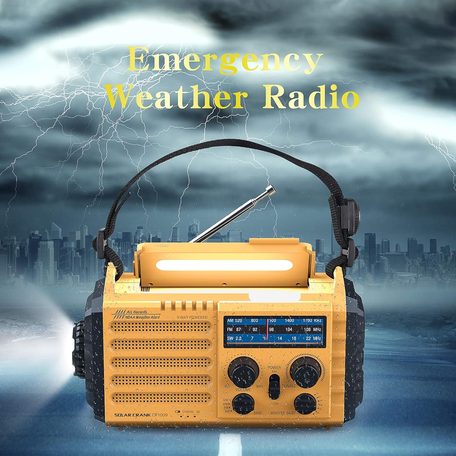 เทคโนโลยีการเอาตัวรอดที่ดีที่สุด (2024) Raynic 5000 solar hand crank radio