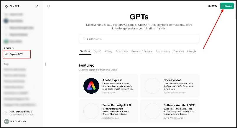 create new gpt screen