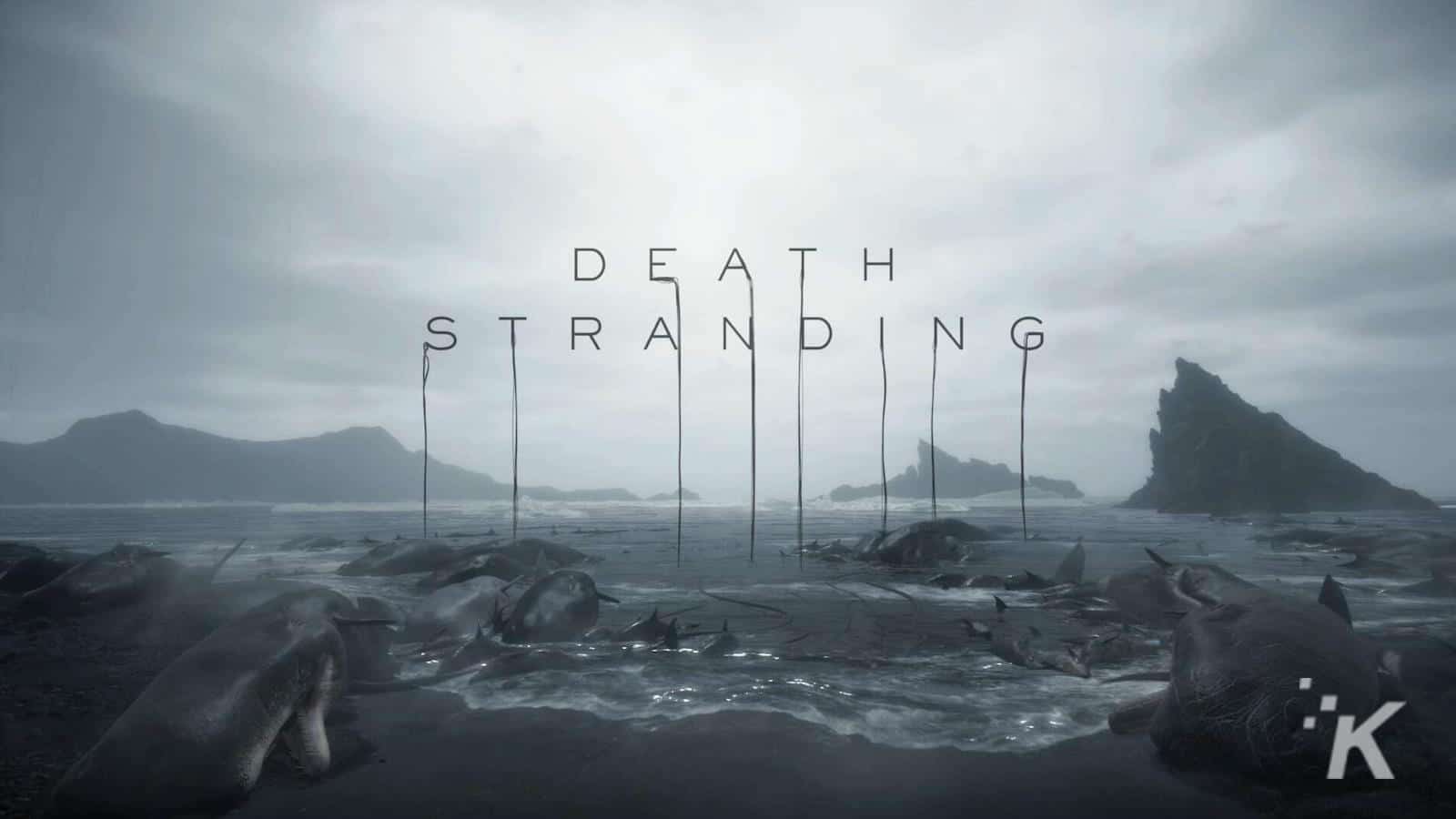 Death stranding welcome screen showing the title